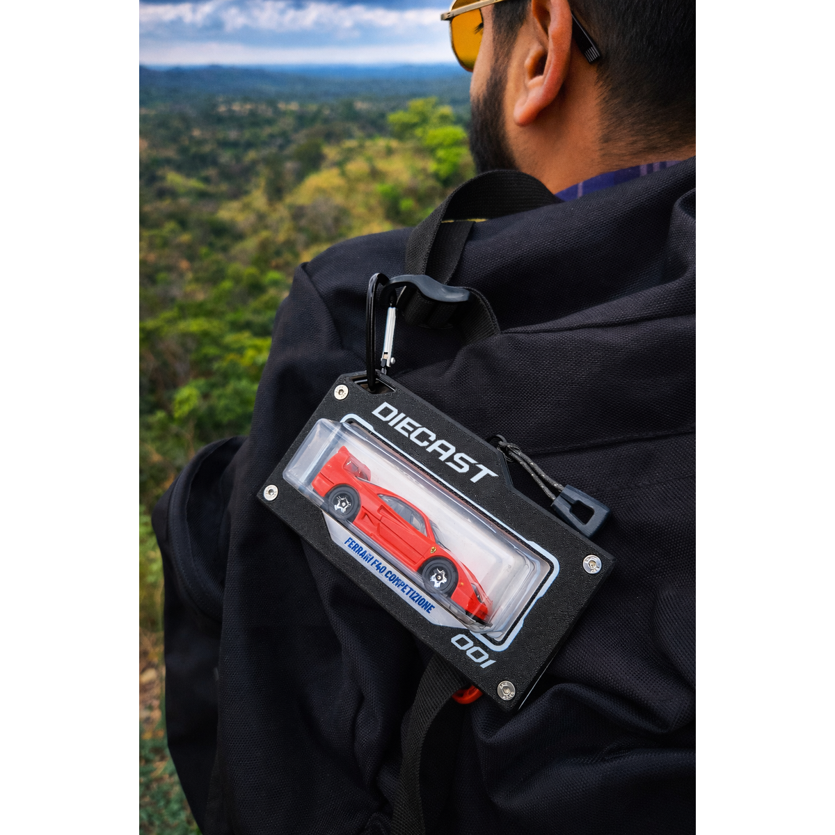 diecast black bag tag in mountain