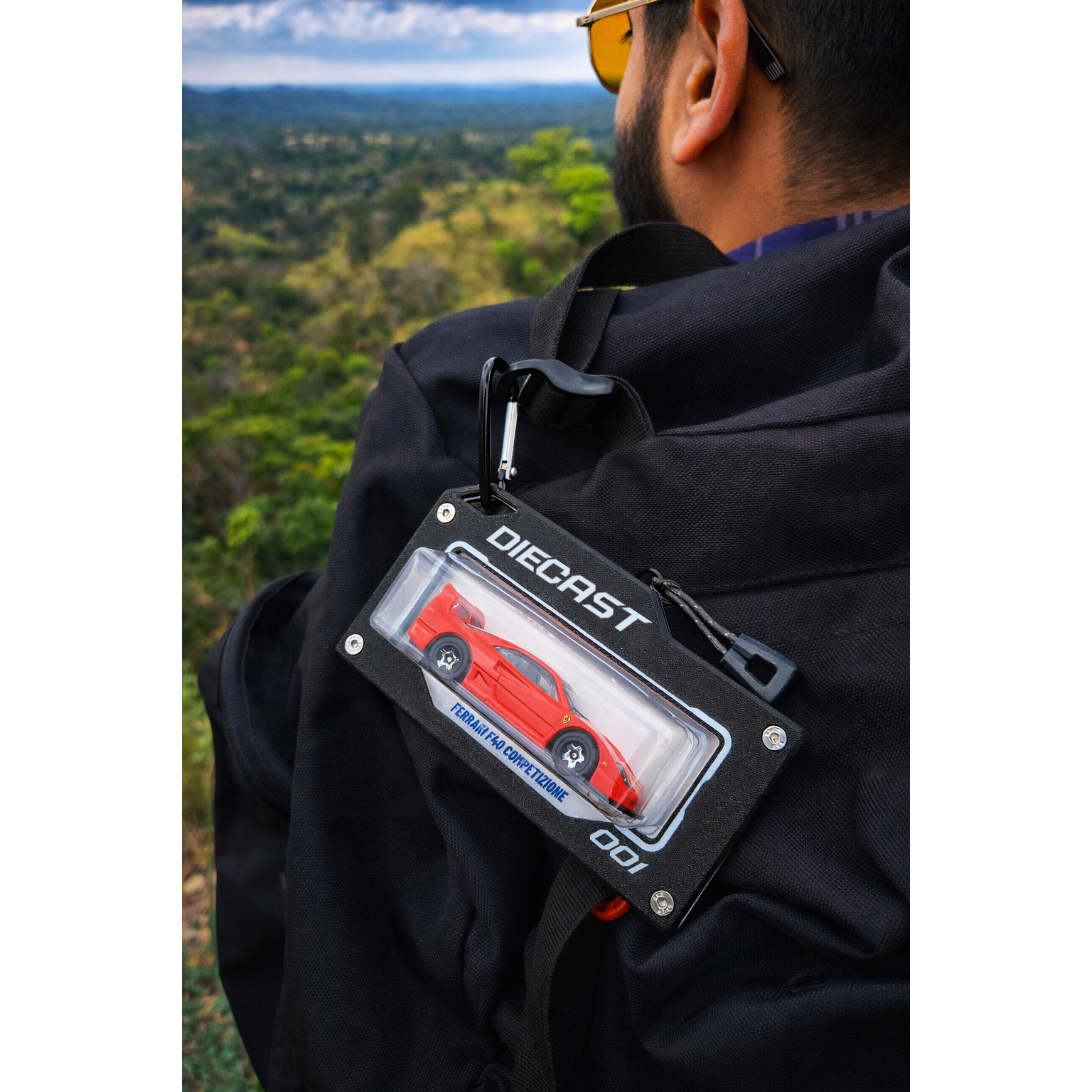 diecast black bag tag in mountain