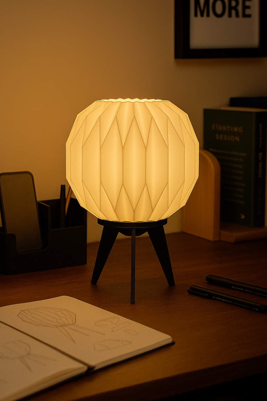 Origami lamp decorative table lamp