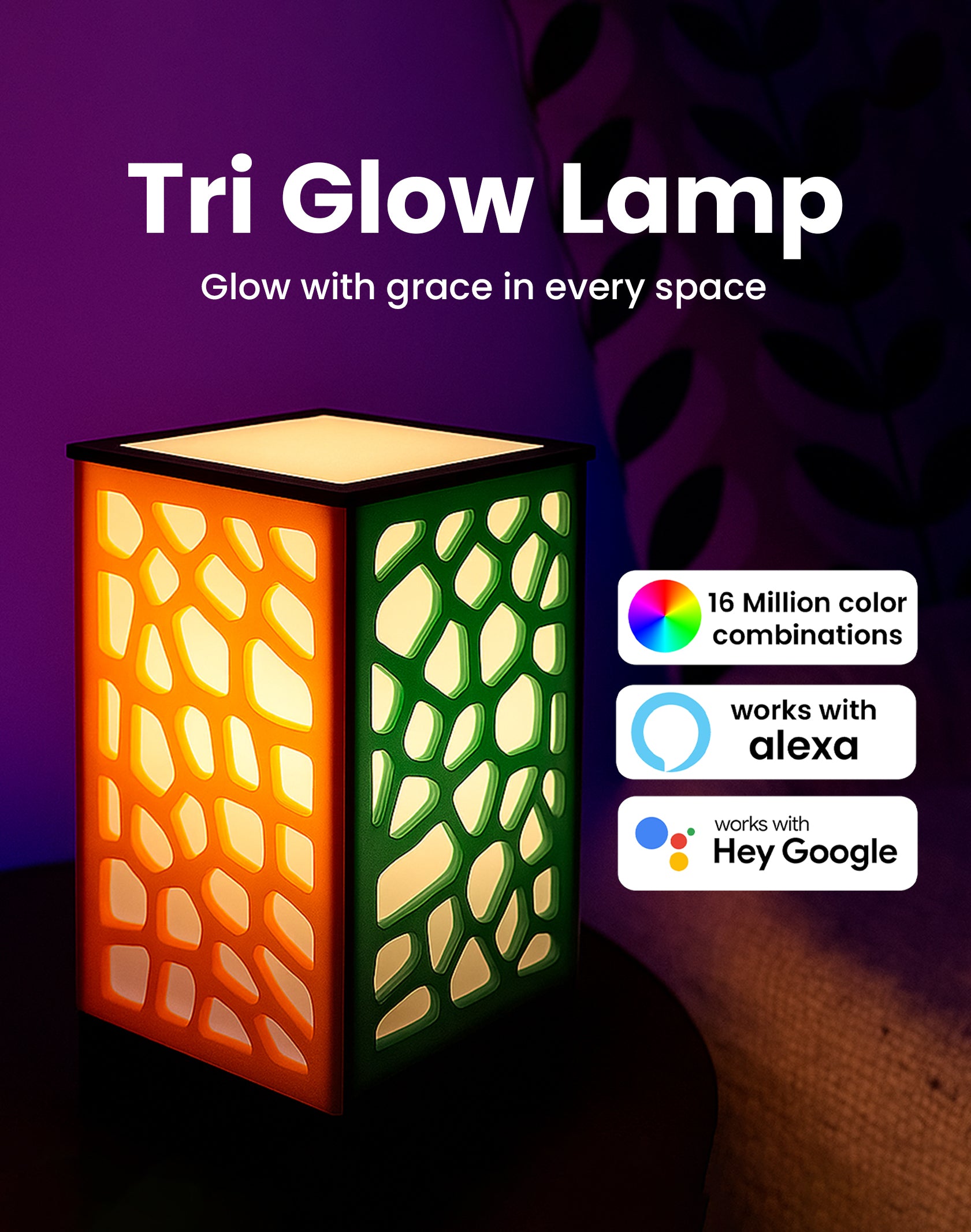 Tri glow lamp rgb decorative table lamp