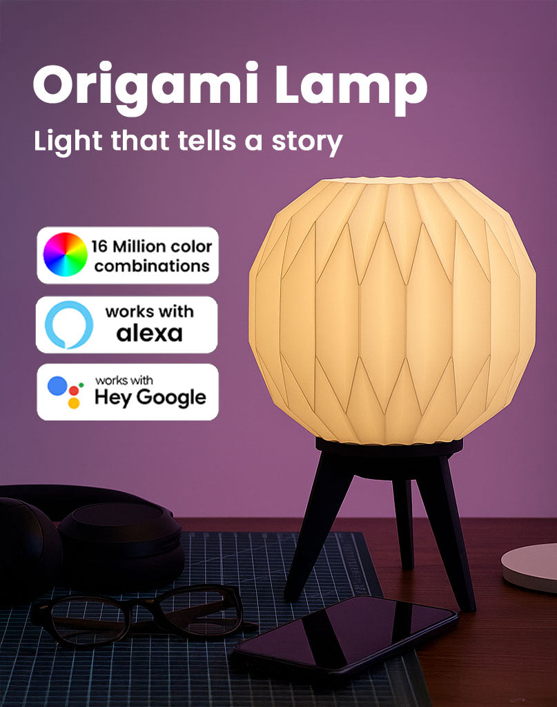Origami lamp rgb decorative table lamp